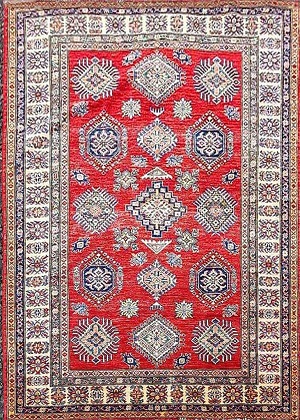 nomadic kazak tribal red rug